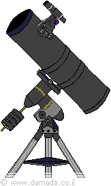 modren telescope light reflect